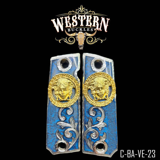 Cacha Colt 1911 Medusa Resina Azul - Western Buckles