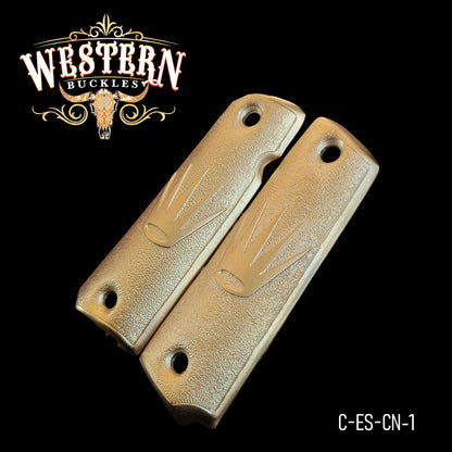 Cacha Colt 1911 Corona Dorado Mate