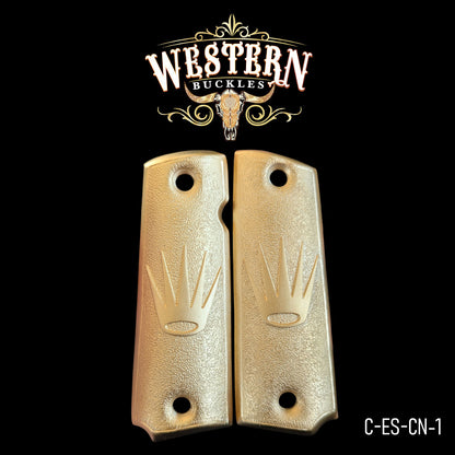 Cacha Colt 1911 Corona Dorado Mate