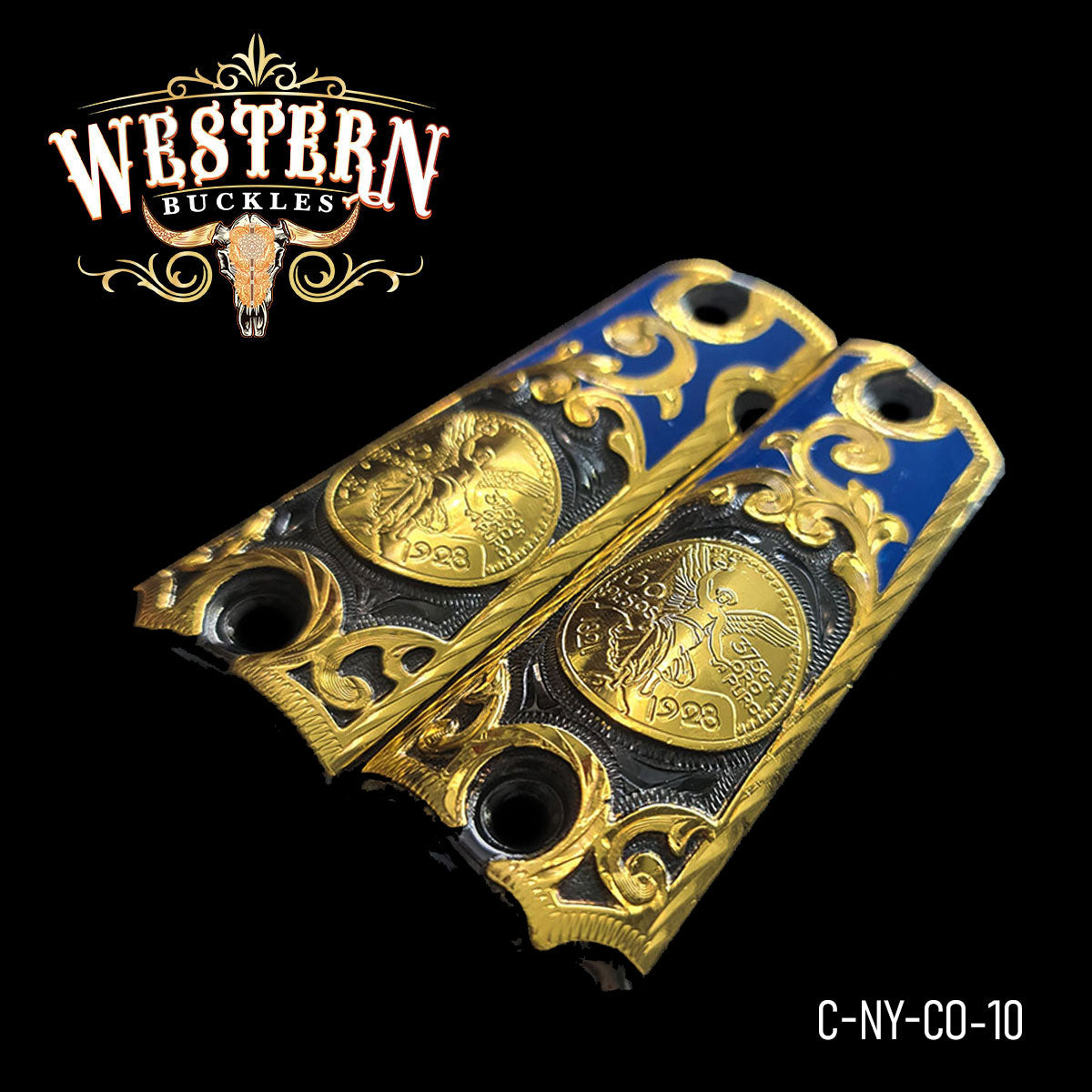 Cacha Colt 1911 Dorado con Resina- Western Buckles