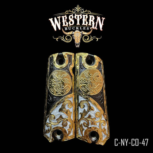 Cacha Colt Centenario Rameado Resina - Western Buckles