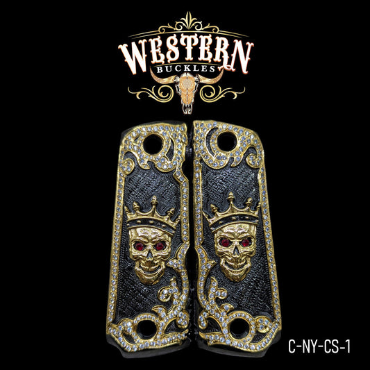 Cachas Colt 1911 Grips Calavera Zirconias
