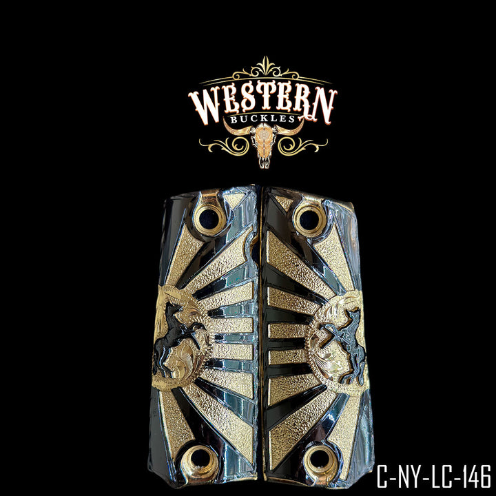 1911 Horse Cachas | Handcrafted by Western Buckles | SKU C-NY-LC-146