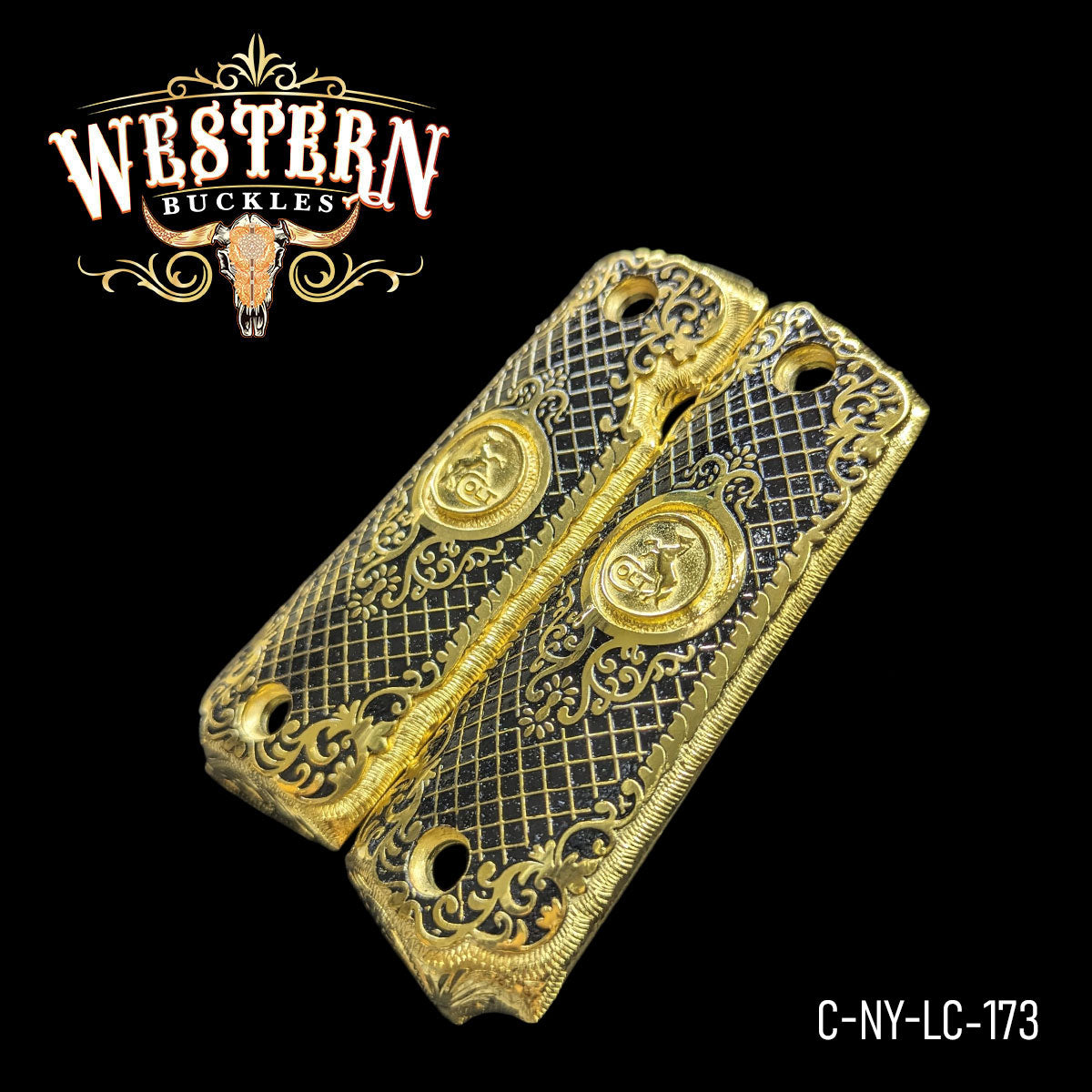 Cachas Colt 1911 Caballo Colt Dorado