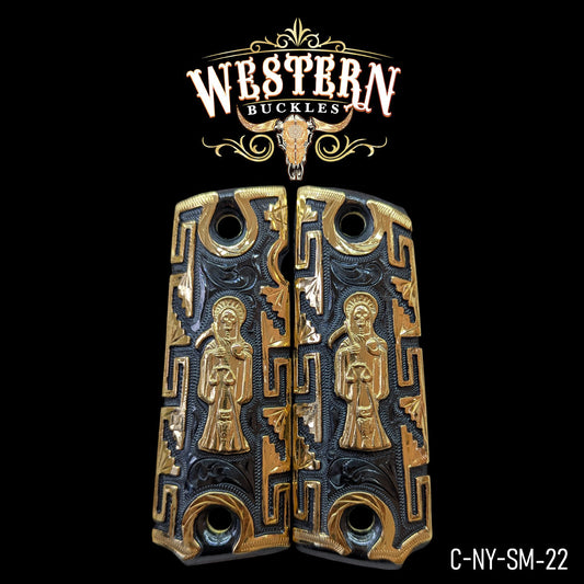 Cachas Colt 1911 Grips Santa Muerte Rameado