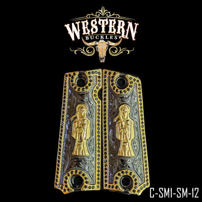 Cachas Colt 1911 Grips Santa Muerte Piedras