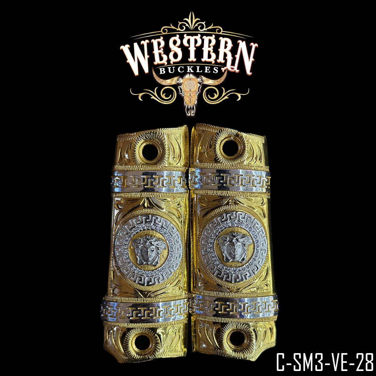 Cachas Colt 1911 Grips Medusa Plata y Oro