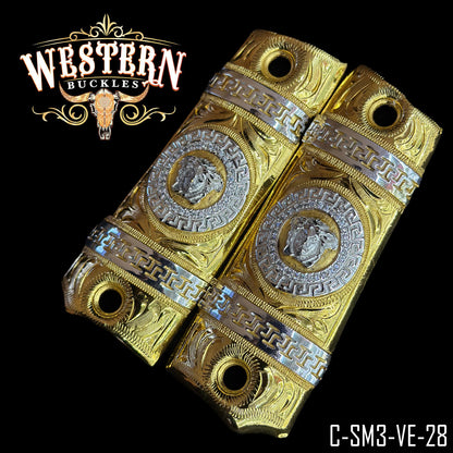 Cachas Colt 1911 Grips Medusa Plata y Oro