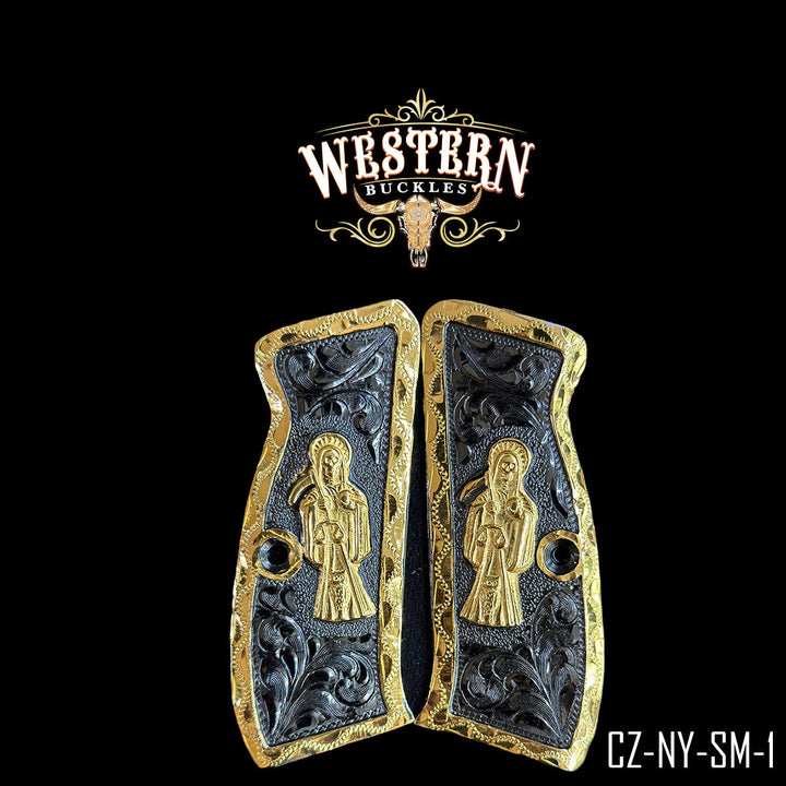 CZ 9mm Holy Death Black and Gold-The Western Buckles