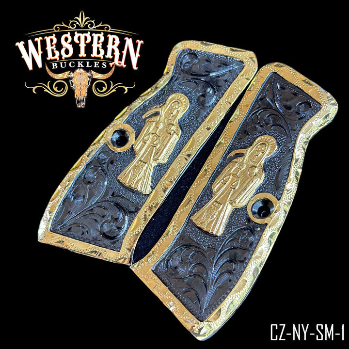 CZ 9mm Holy Death Black and Gold-The Western Buckles