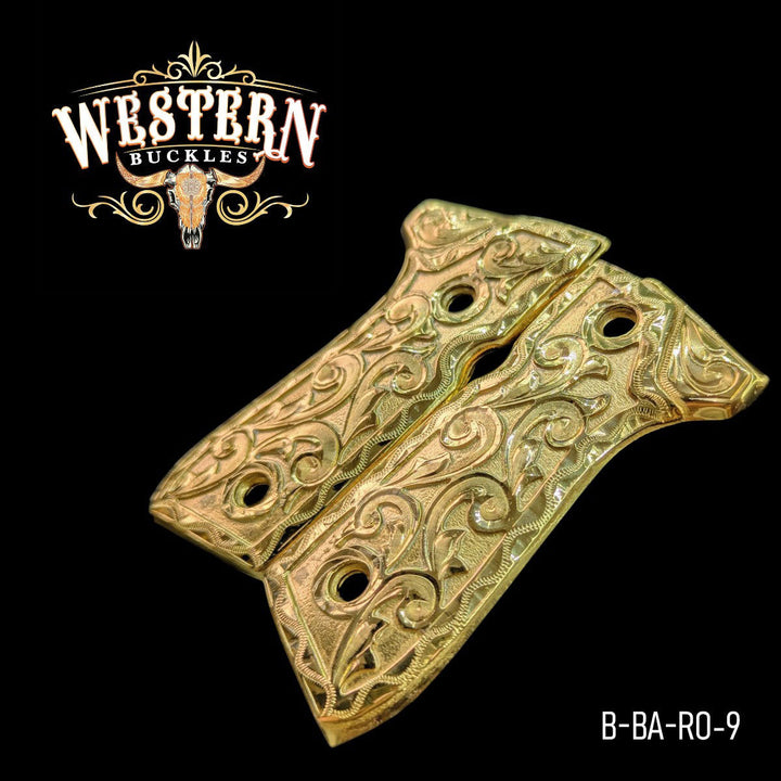Cachas Beretta 92fs Grips Rameada Oro-The Western Buckles
