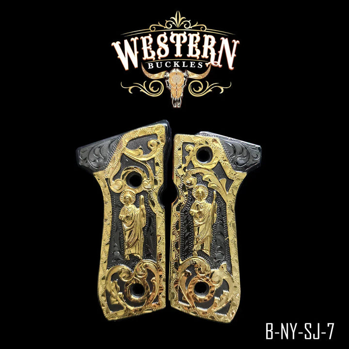Cachas Beretta 92fs Grips San Judas Rameada-The Western Buckles