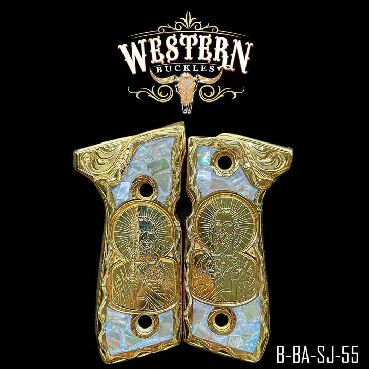 Cachas Beretta 92fs Grips San Judas Resina-The Western Buckles