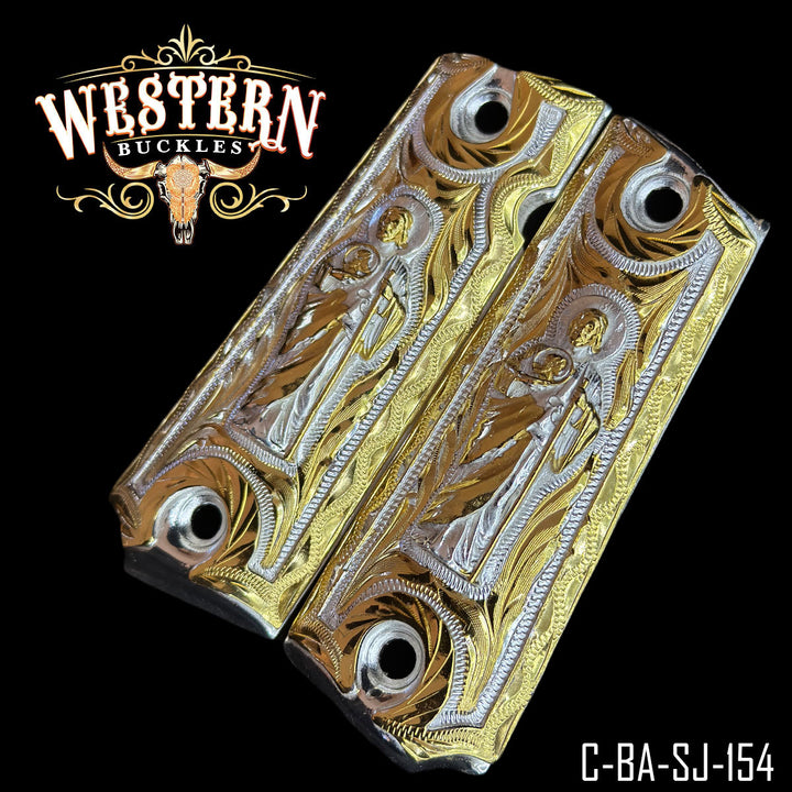 Cachas Colt 1911 Grips San Judas-The Western Buckles
