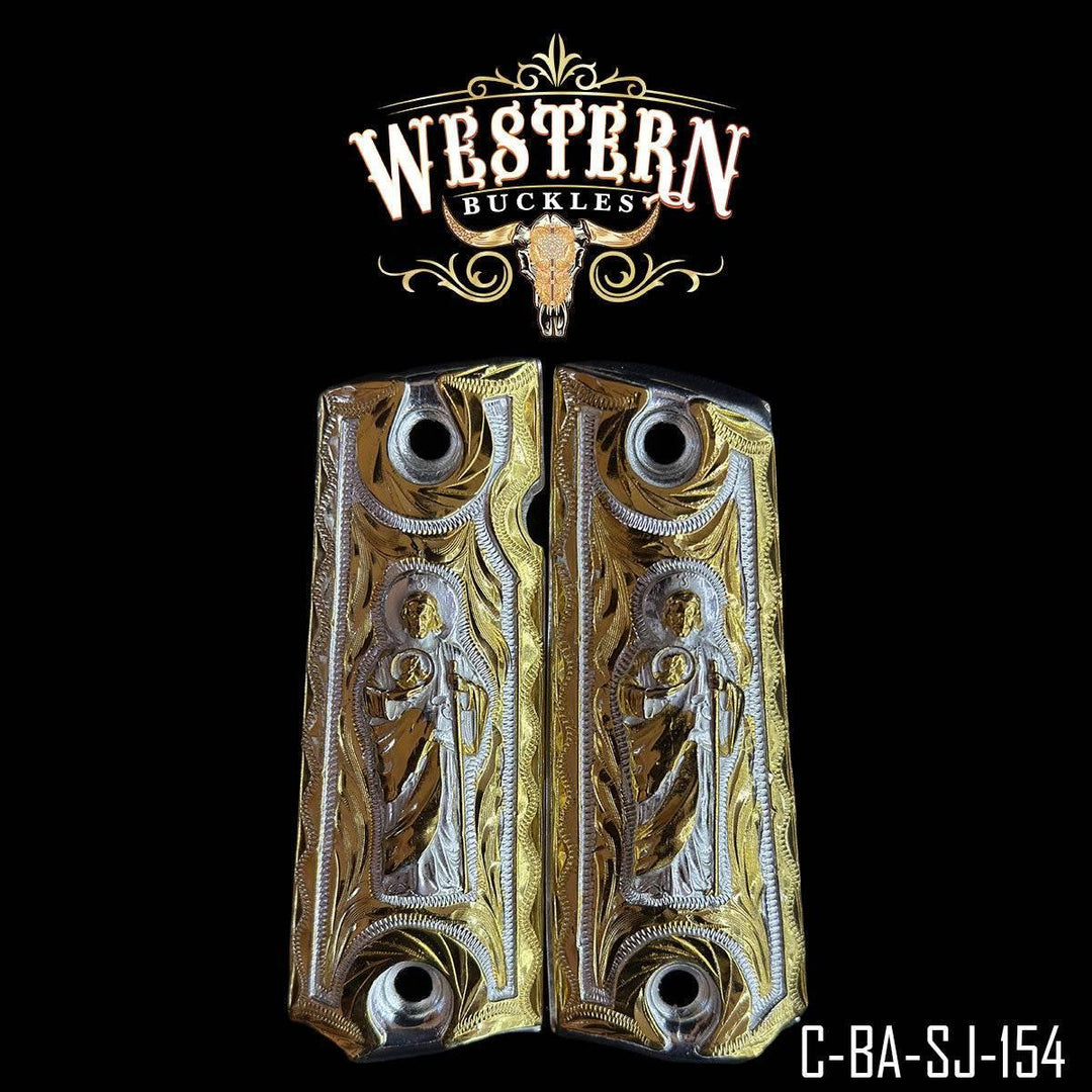 Cachas Colt 1911 Grips San Judas-The Western Buckles
