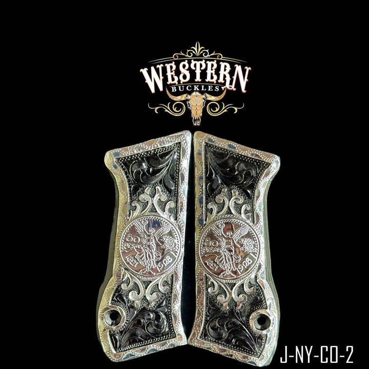 Cachas Jericho 941 Grips Centenario Niquel-The Western Buckles