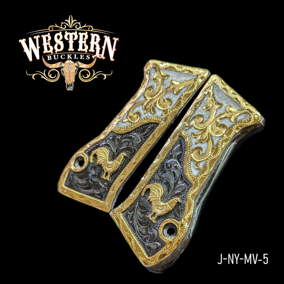 Cachas Jericho Roaster Black and Pearl Resin-The Western Buckles