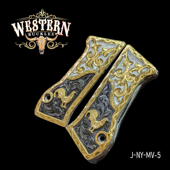 Cachas Jericho Roaster Black and Pearl Resin-The Western Buckles