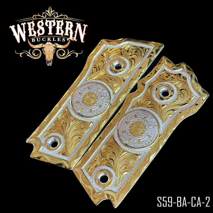 Cachas Smith &amp; Wesson 59 Calendar Gold-The Western Buckles