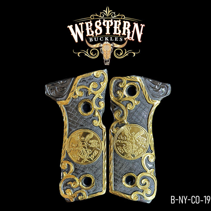 Centenario Custom Grips for Beretta 92FS — 24K Gold-Plated-The Western Buckles