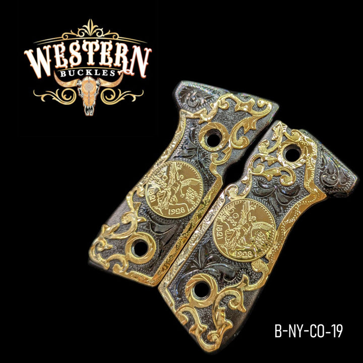 Centenario Custom Grips for Beretta 92FS — 24K Gold-Plated