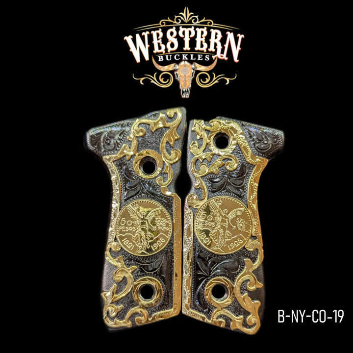 Centenario Custom Grips for Beretta 92FS — 24K Gold-Plated