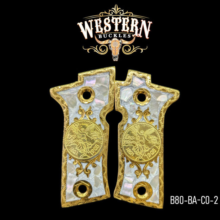 Centenario Custom Grips for the Beretta 80X — 24K Gold-Plated