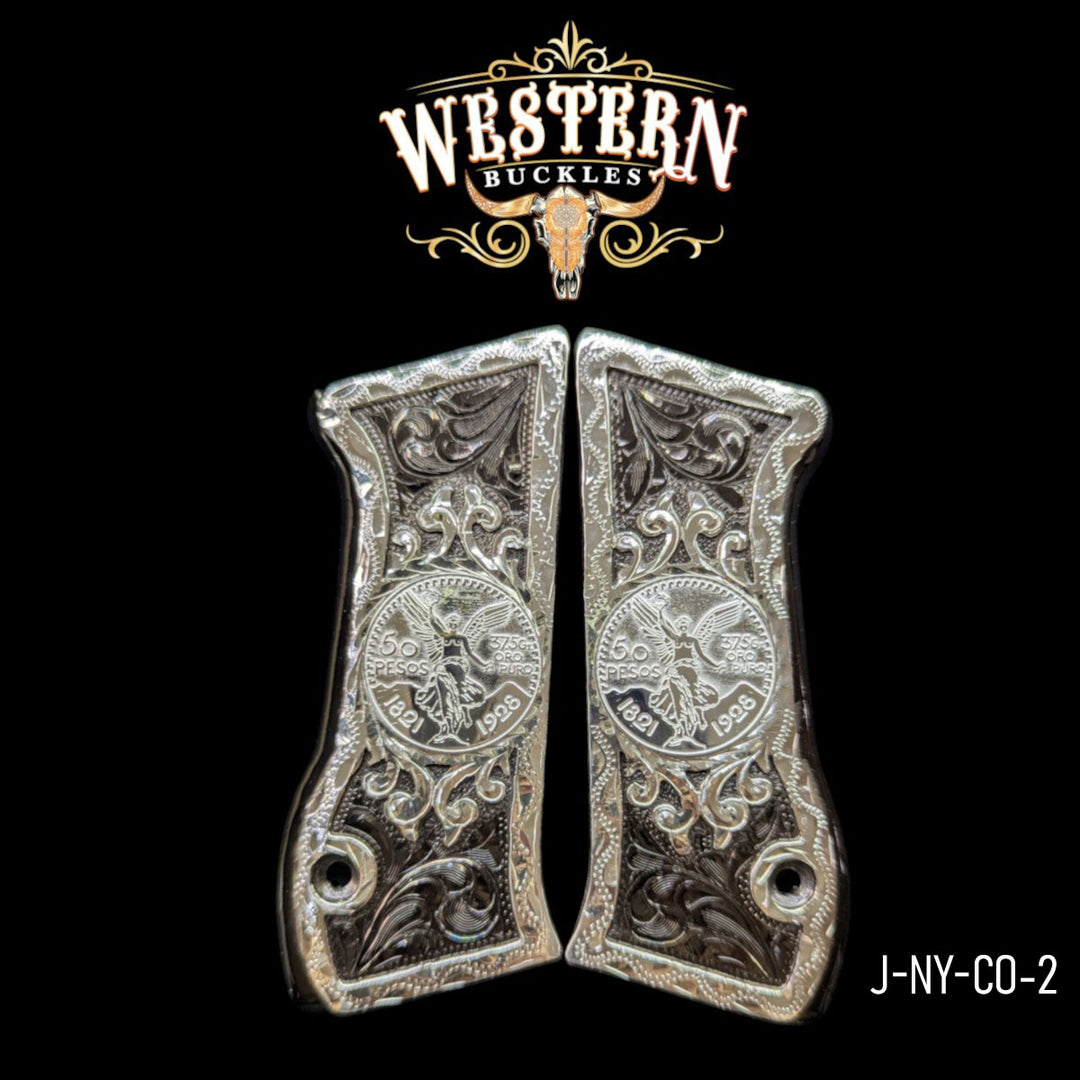 Centenario Custom Grips for the IWI Jericho 941 — 24K Gold-Plated & Silver-Plated & Black Nickel