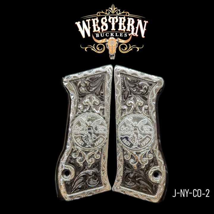 Centenario Custom Grips for the IWI Jericho 941 — 24K Gold-Plated &amp; Silver-Plated &amp; Black Nickel