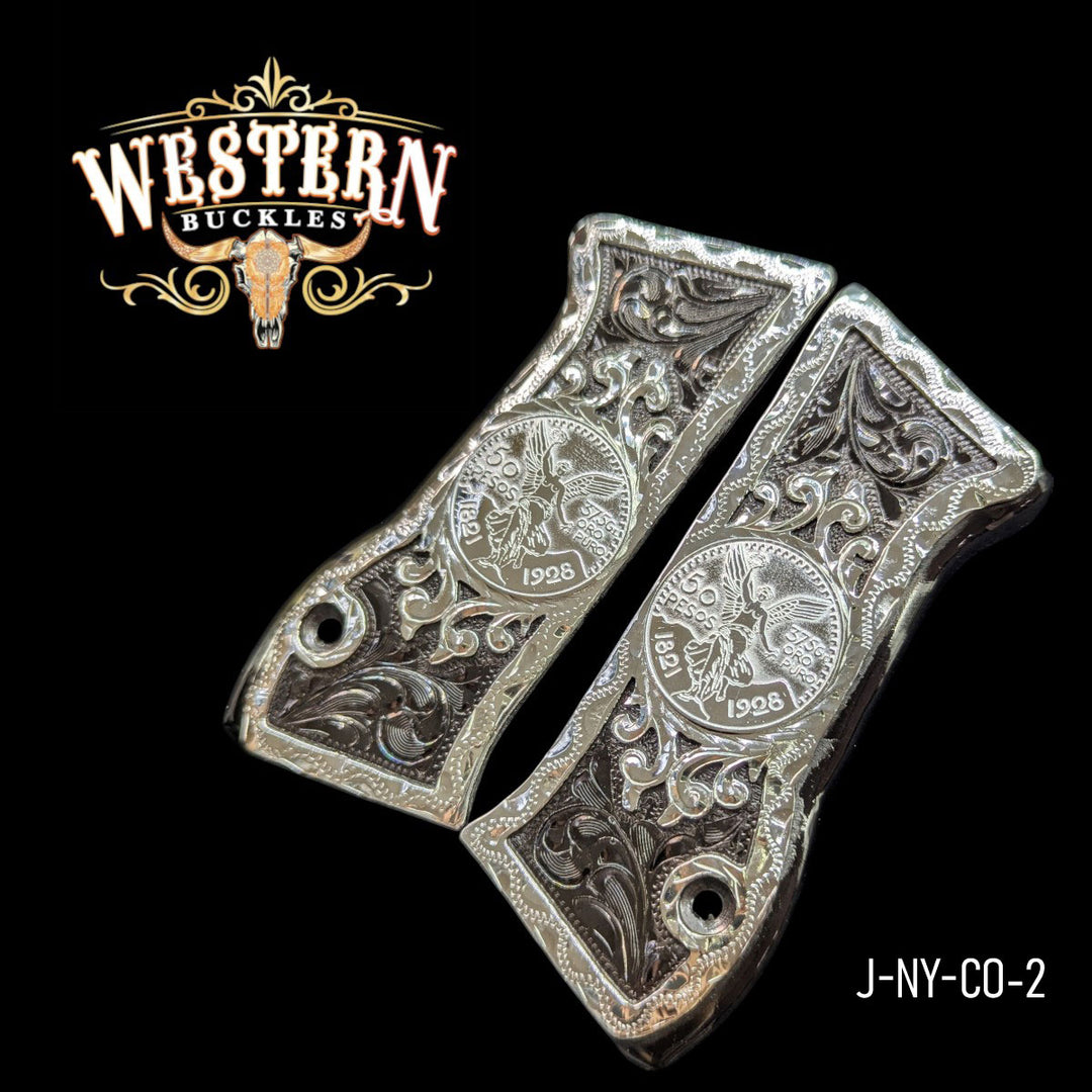 Centenario Custom Grips for the IWI Jericho 941 — 24K Gold-Plated &amp; Silver-Plated &amp; Black Nickel