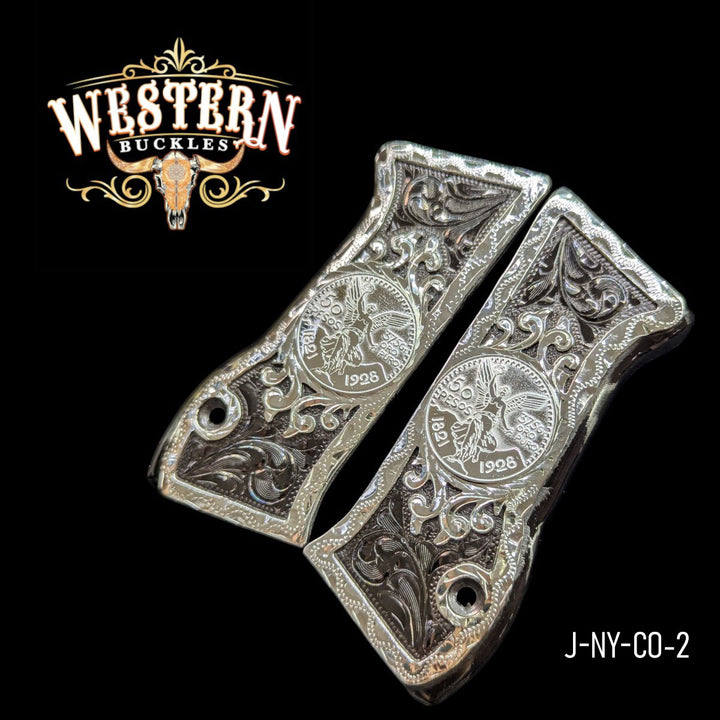 Centenario Custom Grips for the IWI Jericho 941 — 24K Gold-Plated &amp; Silver-Plated &amp; Black Nickel