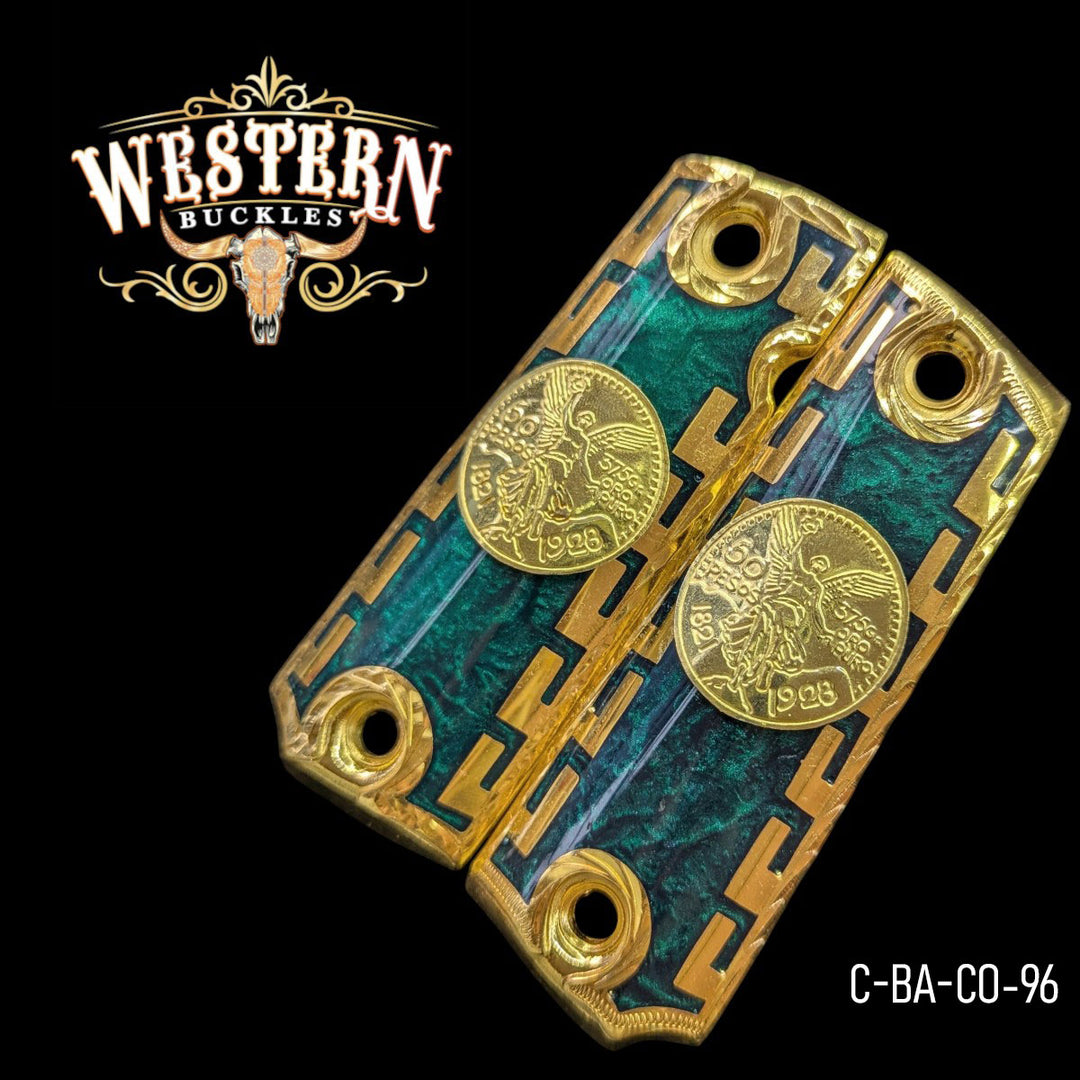 Centenario Custom Grips for Colt 1911 Full-Size — 24K Gold-Plated