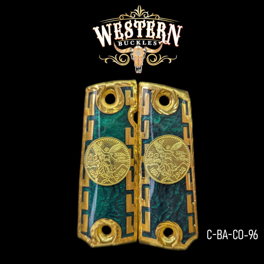 Centenario Custom Grips for Colt 1911 Full-Size — 24K Gold-Plated