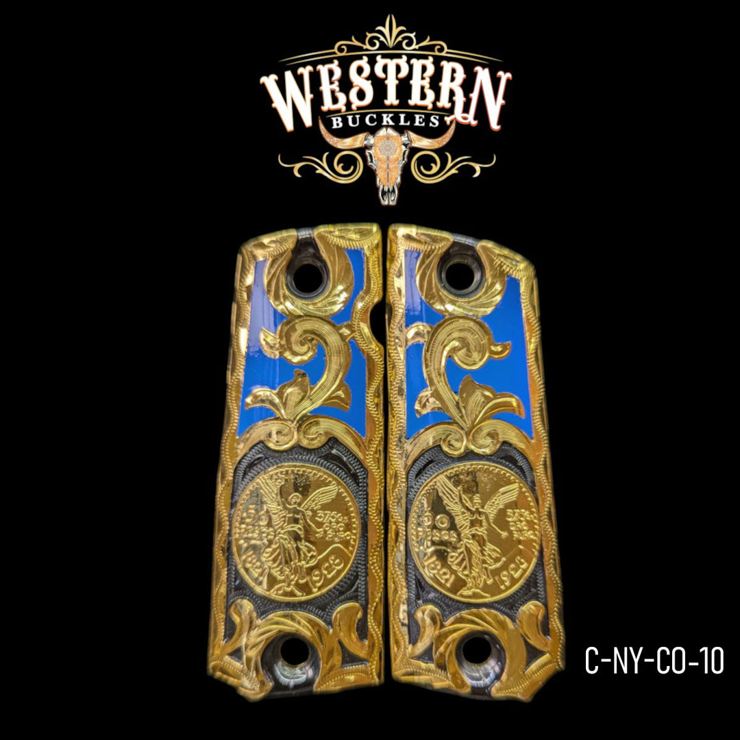 Centenario Custom Grips for Colt 1911 Full-Size — 24K Gold-Plated