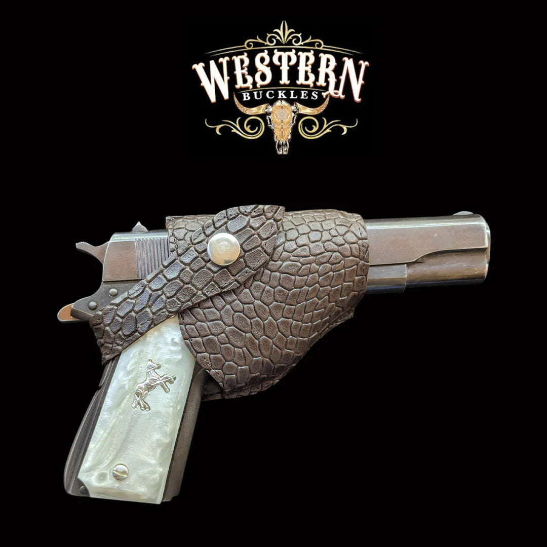 Gun Holster Brown Armadillo-The Western Buckles