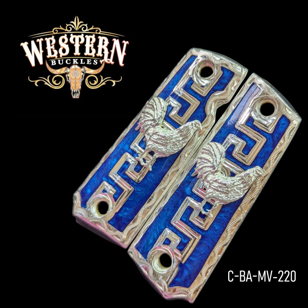 Custom Grips for the Colt 1911 Full-Size — Silver Plated