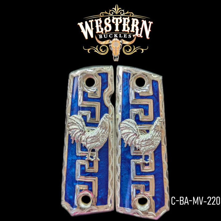 Custom Grips for the Colt 1911 Full-Size — Silver Plated
