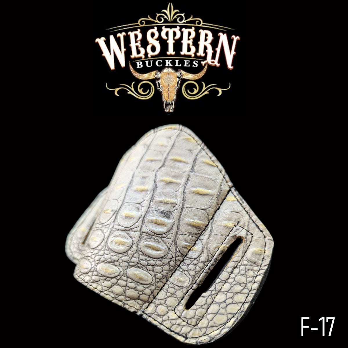 Gun Holster Funda Cocodrilo Beige