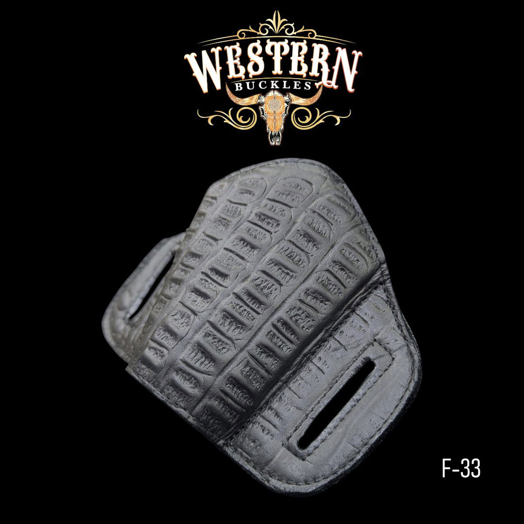 Gun Holster Funda Negra Cocodrilo.