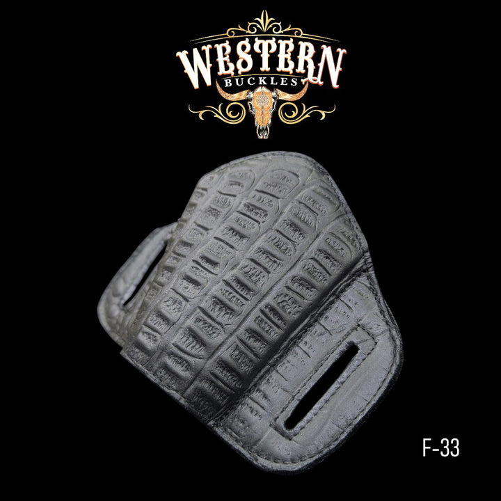 Gun Holster Funda Negra Cocodrilo.