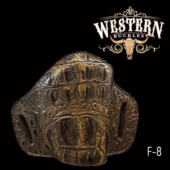 Gun Holster Funda Cocodrilo Obscuro - Western Buckles