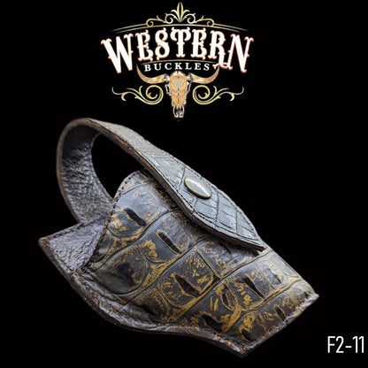 Gun Holster Funda Cocodrilo Cafe.