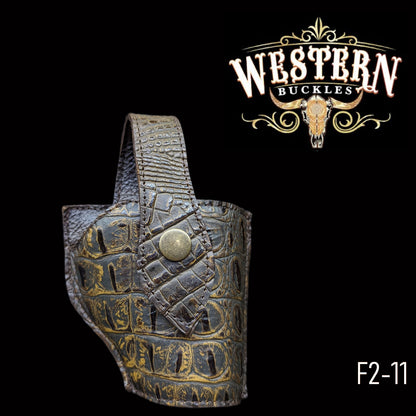 Gun Holster Funda Cocodrilo Cafe.