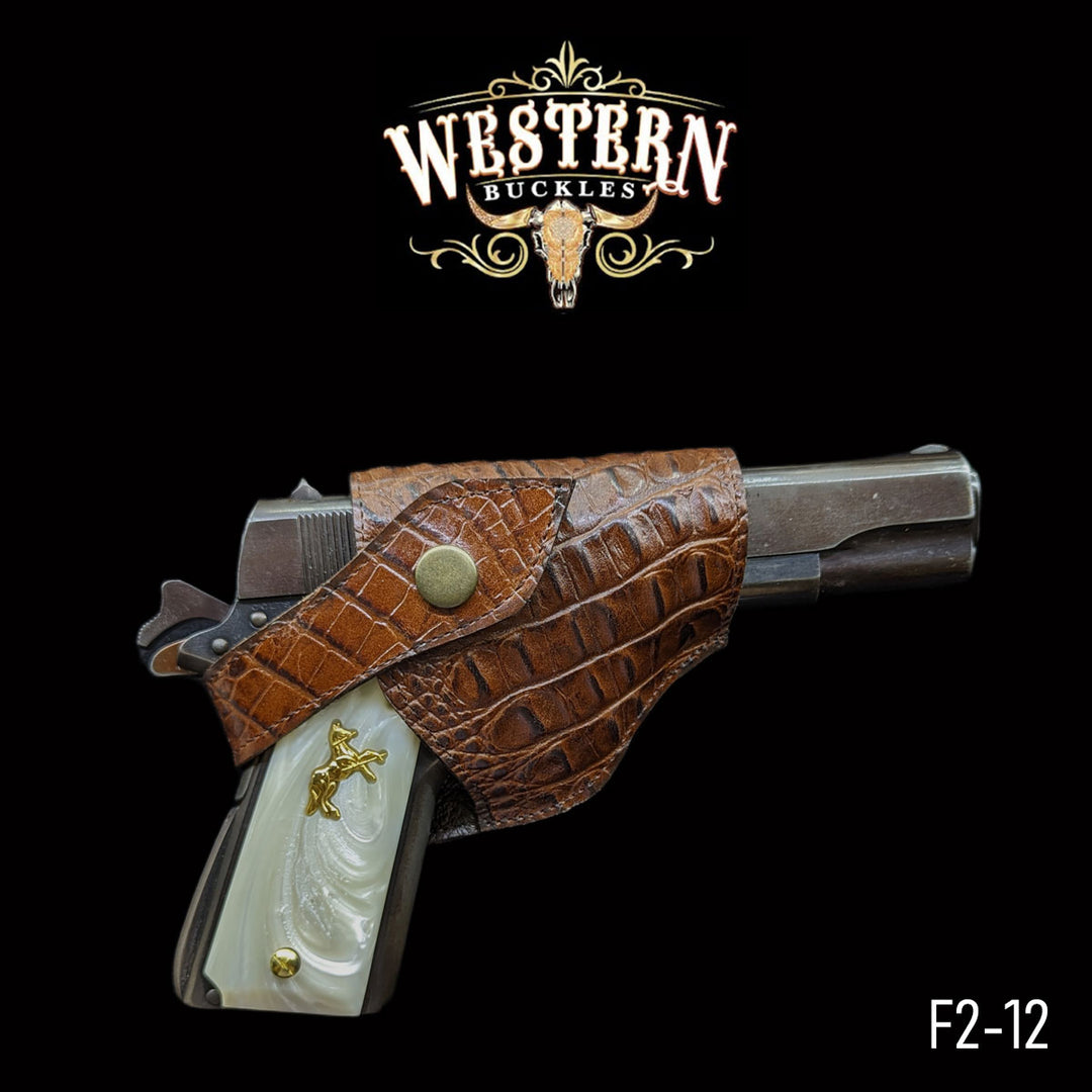 Gun Holster Funda Cocodrilo Rojizo