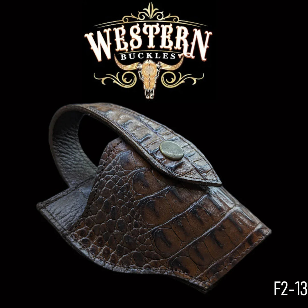 Gun Holster Funda Cocodrilo 1 Cafe.