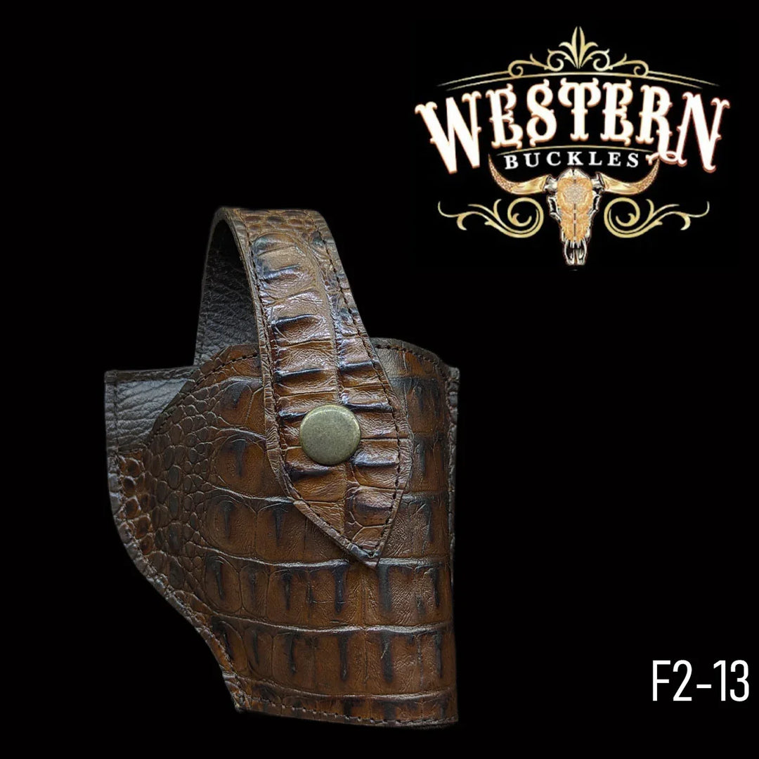 Gun Holster Funda Cocodrilo 1 Cafe.