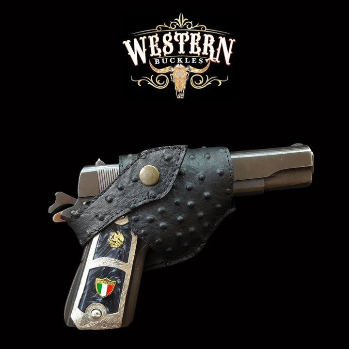 Gun Holster Funda Avestruz Negro