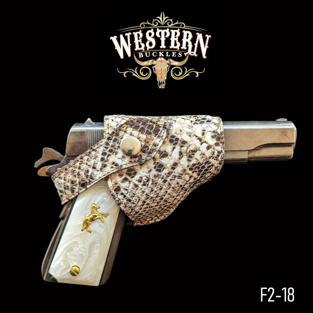 Gun Holster Funda Serpiente Beige. | Handcrafted by Western Buckles | SKU F2-18