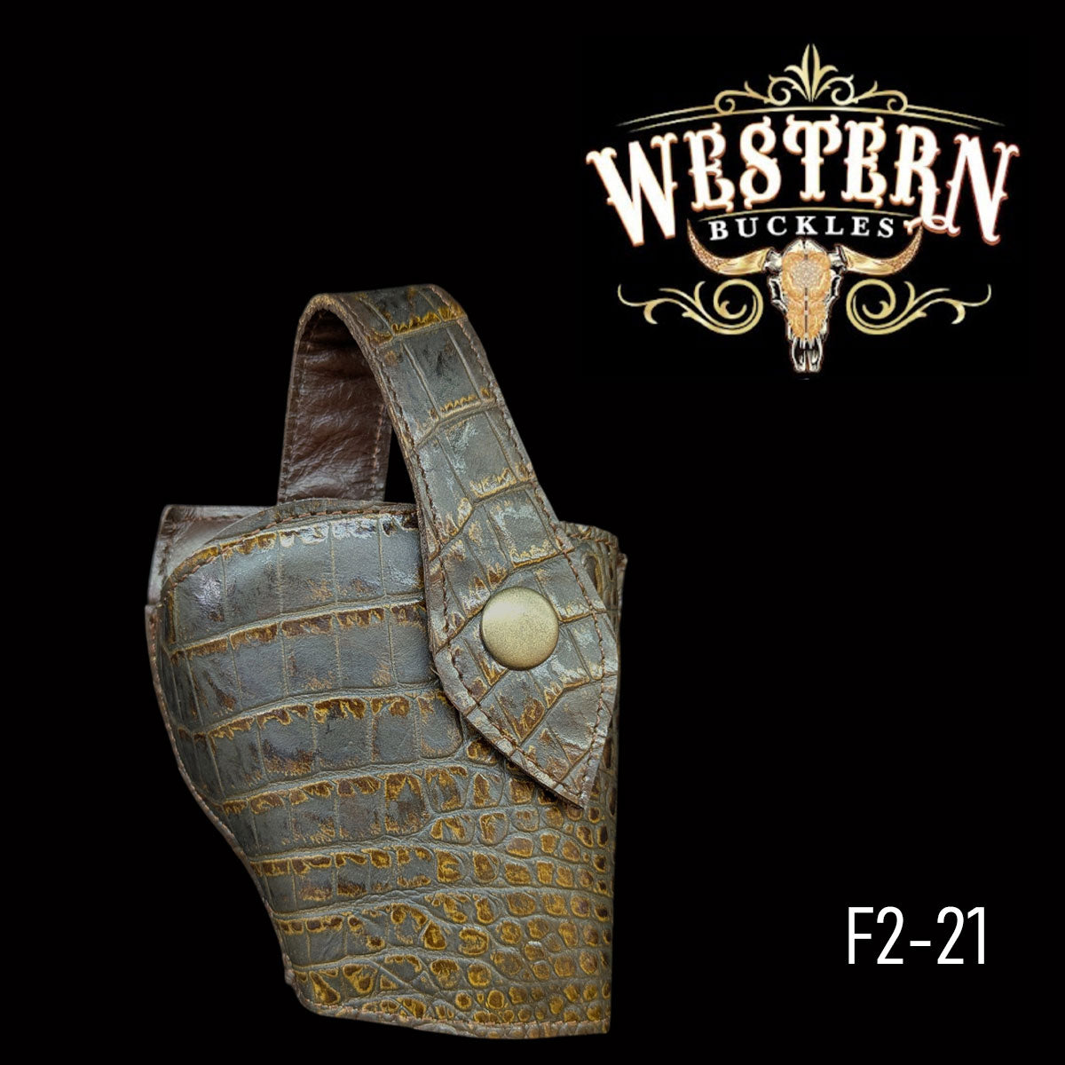 Gun Holster Funda Cocodrilo Cafe