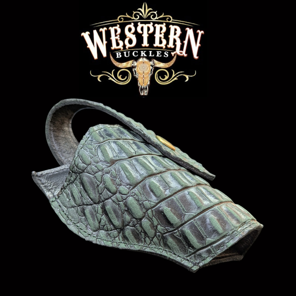 Gun Holster Funda Cocodrilo Verde 1